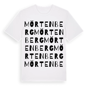 Mörtenberg ordlek t-shirt – ekologisk bomull t-shirt från Pinshirt