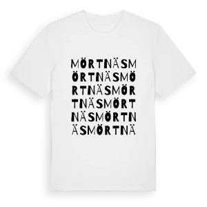 Mörtnäs ordlek t-shirt – ekologisk bomull t-shirt från PinShirt