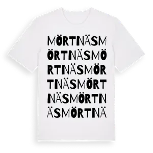 Mörtnäs ordlek t-shirt – ekologisk bomull t-shirt från Pinshirt