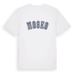 Mosko college t-shirt – ekologisk bomull t-shirt från PinShirt