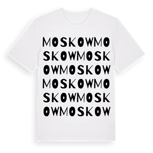 Moskow ordlek t-shirt – ekologisk bomull t-shirt från Pinshirt