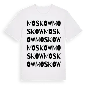 Moskow ordlek t-shirt – ekologisk bomull t-shirt från Pinshirt