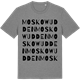 Mid Heather Gray t-shirt med Moskowudden ordlek t-shirt