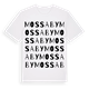 White t-shirt med Mossaby ordlek t-shirt