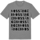 Mid Heather Gray t-shirt med Mossängen ordlek t-shirt
