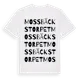 White t-shirt med Mossbäckstorpet ordlek t-shirt