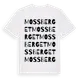 White t-shirt med Mossberget ordlek t-shirt