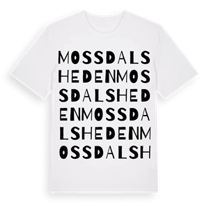 Mossdalsheden ordlek t-shirt – ekologisk bomull t-shirt från PinShirt
