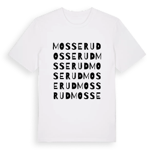 Mosserud ordlek t-shirt – ekologisk bomull t-shirt från PinShirt