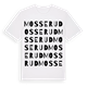 White t-shirt med Mosserud ordlek t-shirt