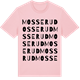 Pink Cotton t-shirt med Mosserud ordlek t-shirt