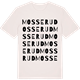 Vintage White t-shirt med Mosserud ordlek t-shirt