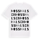 White t-shirt med Mosshalsen ordlek t-shirt