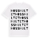 White t-shirt med Mosshultet ordlek t-shirt