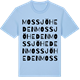 Blue Soul t-shirt med Mossjöheden ordlek t-shirt