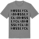 Mid Heather Gray t-shirt med Mosslyckan ordlek t-shirt
