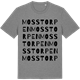 Mid Heather Gray t-shirt med Mosstorpen ordlek t-shirt