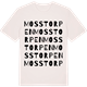 Vintage White t-shirt med Mosstorpen ordlek t-shirt