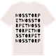 Vintage White t-shirt med Mosstorpet ordlek t-shirt