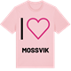 Pink Cotton t-shirt med Jag älskar Mossvik t-shirt stort tryck