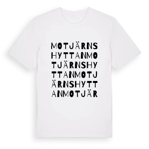 Motjärnshyttan ordlek t-shirt – ekologisk bomull t-shirt från PinShirt