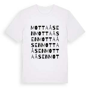 Mottaåsen ordlek t-shirt – ekologisk bomull t-shirt från PinShirt