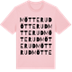Pink Cotton t-shirt med Mötterud ordlek t-shirt