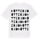 White t-shirt med Mötterud ordlek t-shirt