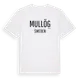 White t-shirt med Mullög i Sverige t-shirt