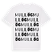 White t-shirt med Mullög ordlek t-shirt