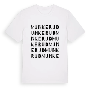 Munkerud ordlek t-shirt – ekologisk bomull t-shirt från PinShirt