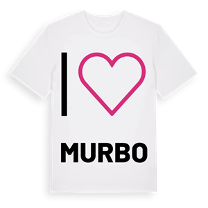 Jag älskar Murbo t-shirt stort tryck – ekologisk bomull t-shirt från PinShirt