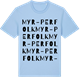 Blue Soul t-shirt med Myr-Perfolk ordlek t-shirt