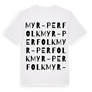 Myr-Perfolk ordlek t-shirt – ekologisk bomull t-shirt från PinShirt