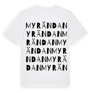 Myrändan ordlek t-shirt – ekologisk bomull t-shirt från PinShirt
