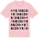 Pink Cotton t-shirt med Myrängen ordlek t-shirt