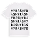 White t-shirt med Myrås ordlek t-shirt