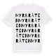 White t-shirt med Myrbråten ordlek t-shirt