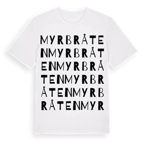 Myrbråten ordlek t-shirt – ekologisk bomull t-shirt från PinShirt