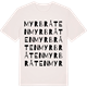 Vintage White t-shirt med Myrbråten ordlek t-shirt