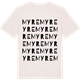 Vintage White t-shirt med Myre ordlek t-shirt