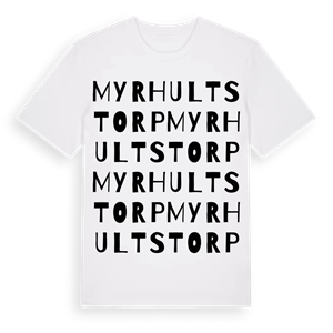 Myrhultstorp ordlek t-shirt – ekologisk bomull t-shirt från PinShirt