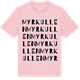 Pink Cotton t-shirt med Myrkullen ordlek t-shirt