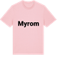Pink Cotton t-shirt med Myrom fetstil t-shirt