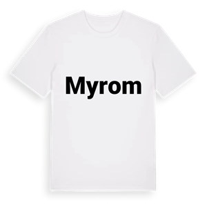 Myrom fetstil t-shirt – ekologisk bomull t-shirt från PinShirt