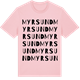 Pink Cotton t-shirt med Myrsund ordlek t-shirt