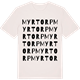 Vintage White t-shirt med Myrtorp ordlek t-shirt