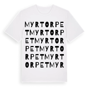 Myrtorpet ordlek t-shirt – ekologisk bomull t-shirt från PinShirt