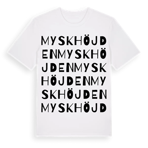 Myskhöjden ordlek t-shirt – ekologisk bomull t-shirt från PinShirt