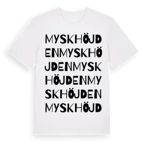 Myskhöjden ordlek t-shirt – ekologisk bomull t-shirt från Pinshirt